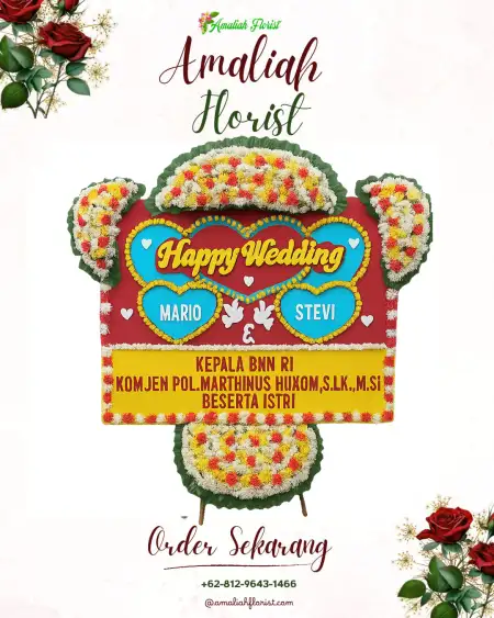 Papan Bunga Pernikahan Sumberwringin